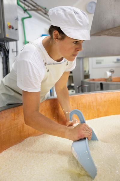 Fabrication du fomage à la coopérative