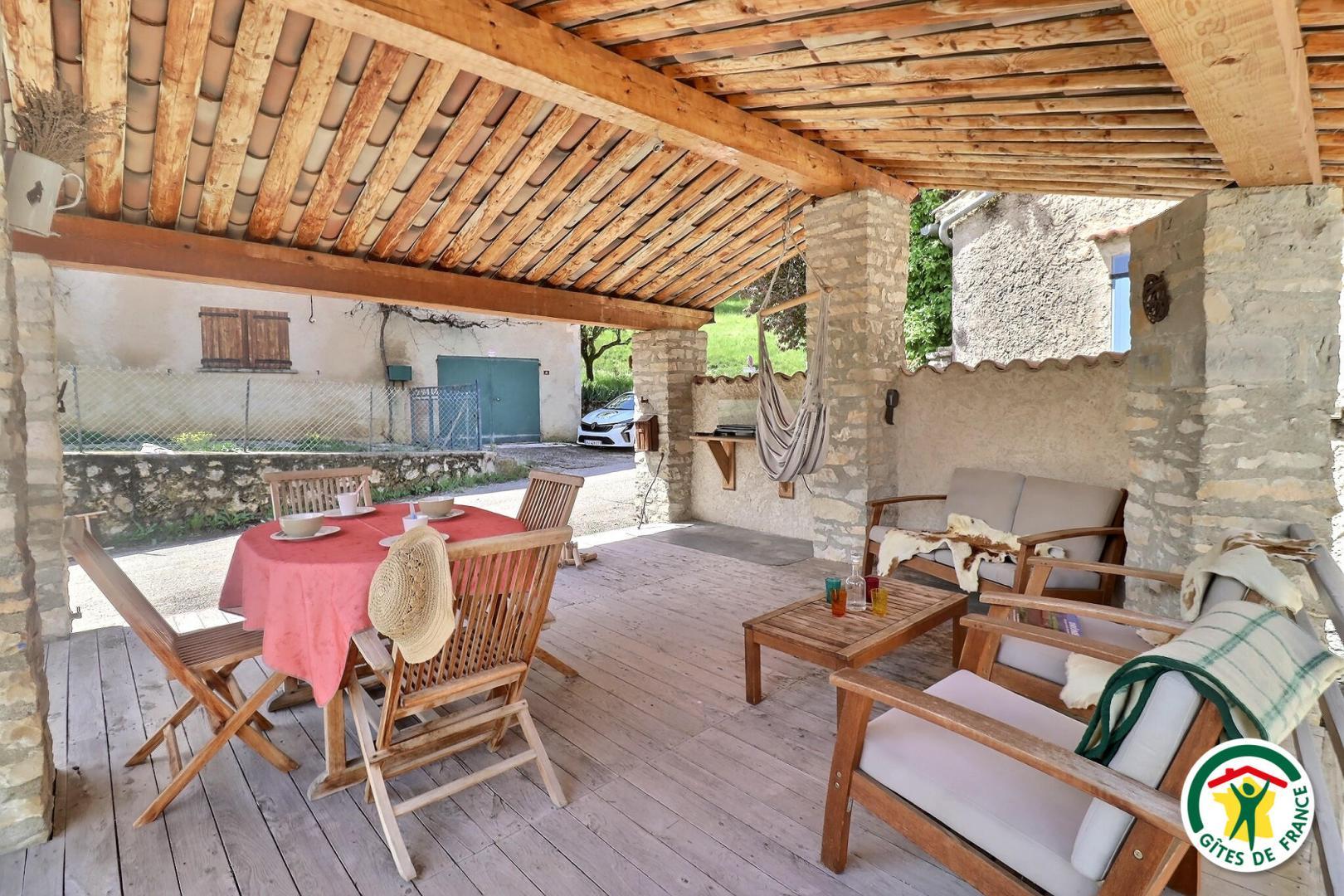 La terrasse couverte de 20m²