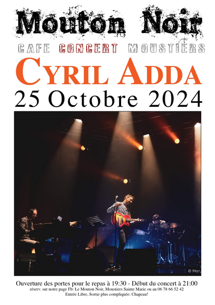 Cyril Adda en concert au Mouton Noir