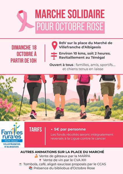Marche solidaire pour octobre rose
