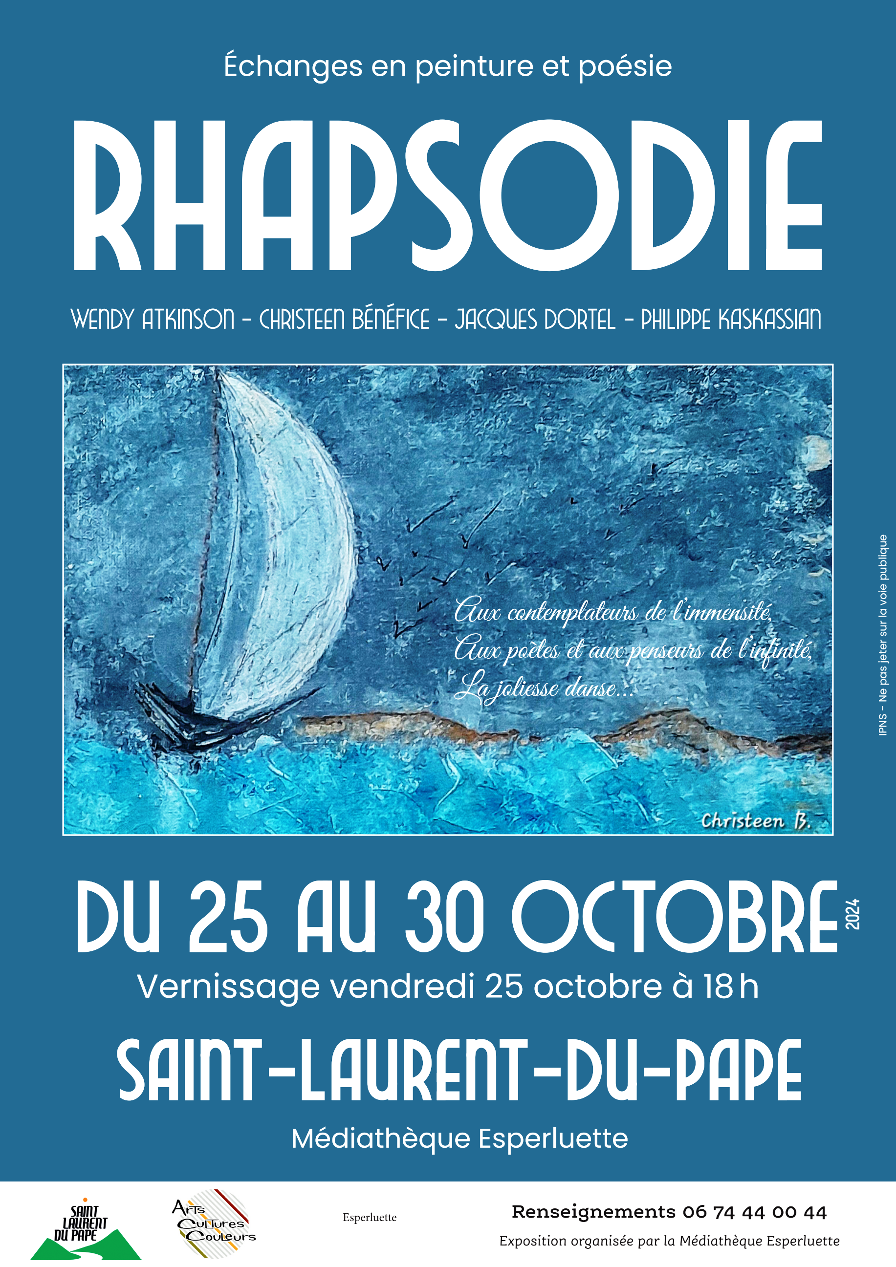 Rendez-vous futés ! : Vernissage de l'exposition Rhapsodie - échanges en peinture et poésie