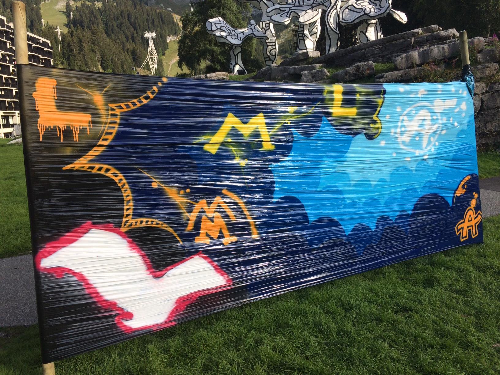 Grafiek op cellofaan