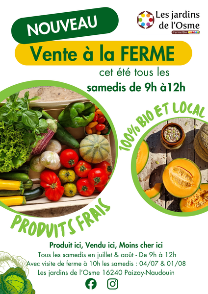Vente et visite à la ferme