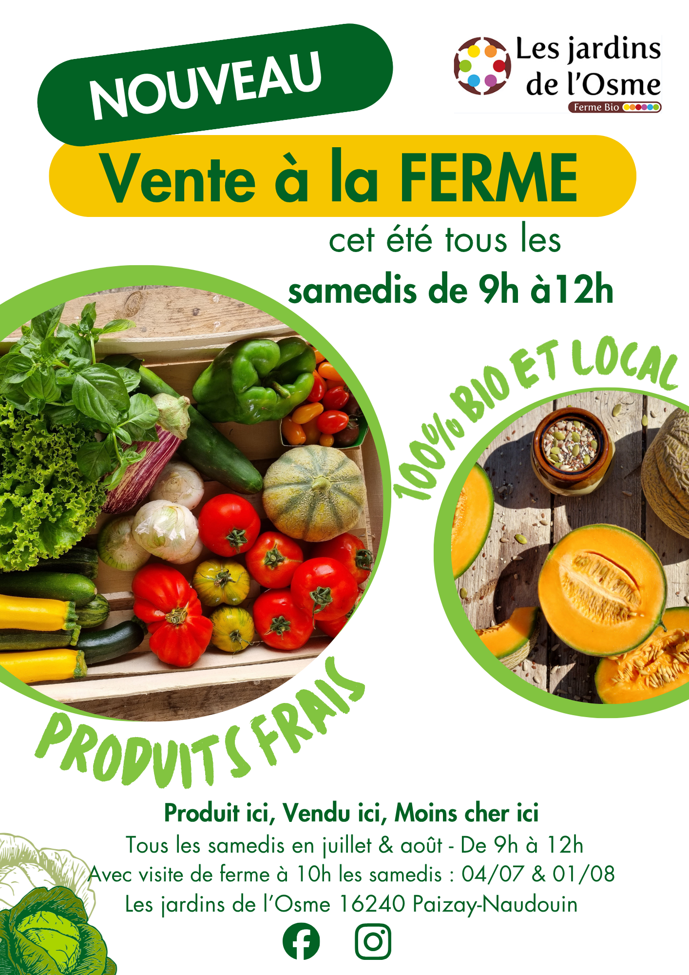 Vente et visite à la ferme