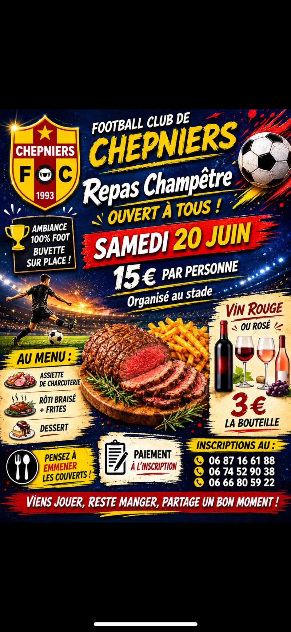 Repas champêtre du Football Club de Chepniers