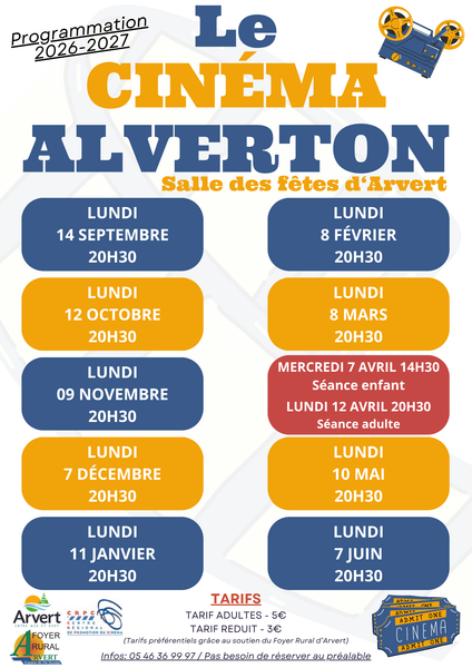 Cinéma Alverton 2026-2027