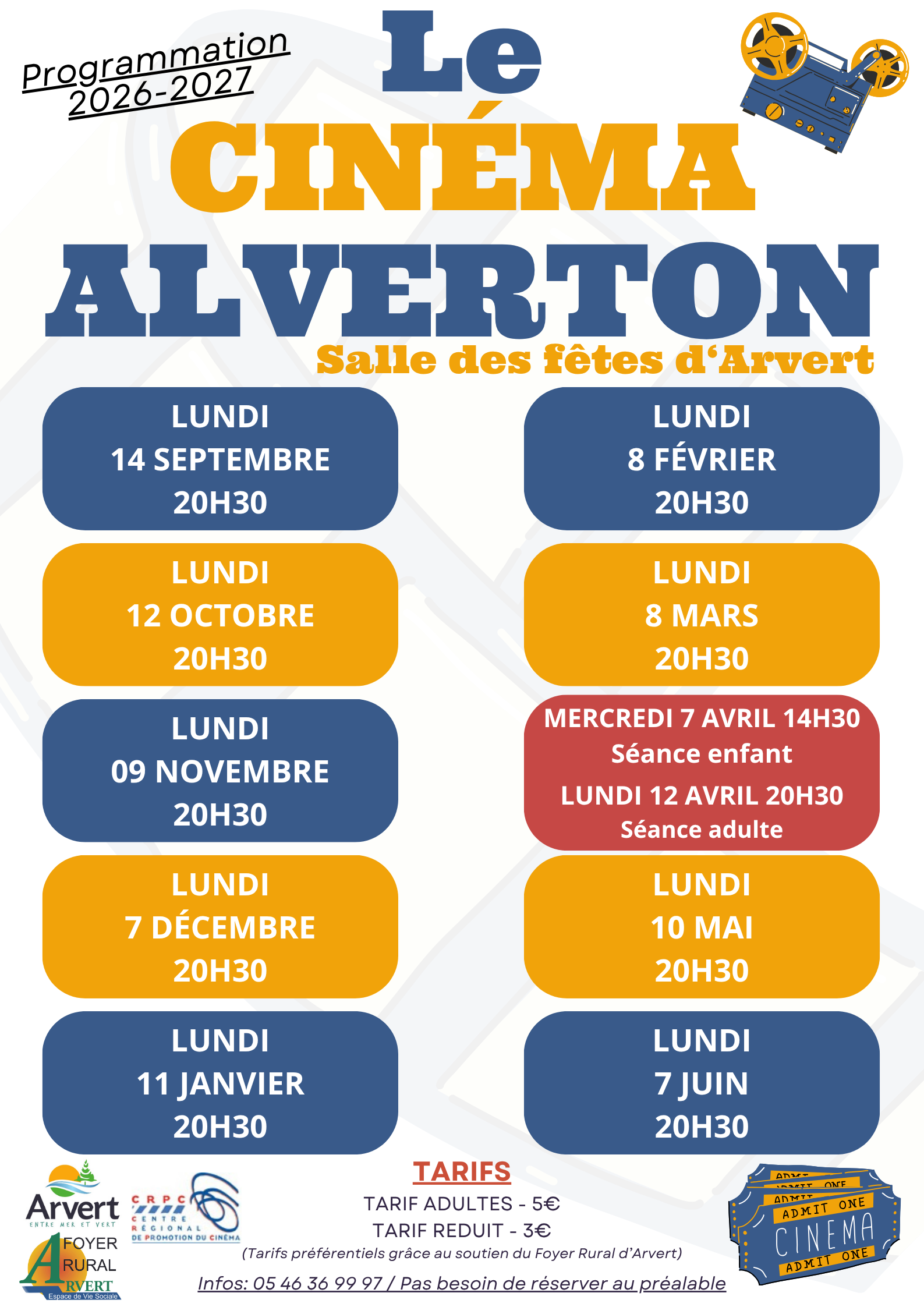 Cinéma Alverton 2026-2027