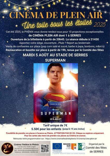 - © Cinéma théâtre le Phénix Cinéma en plein air : 'Superman'_Serres - © Cinéma théâtre le Phénix