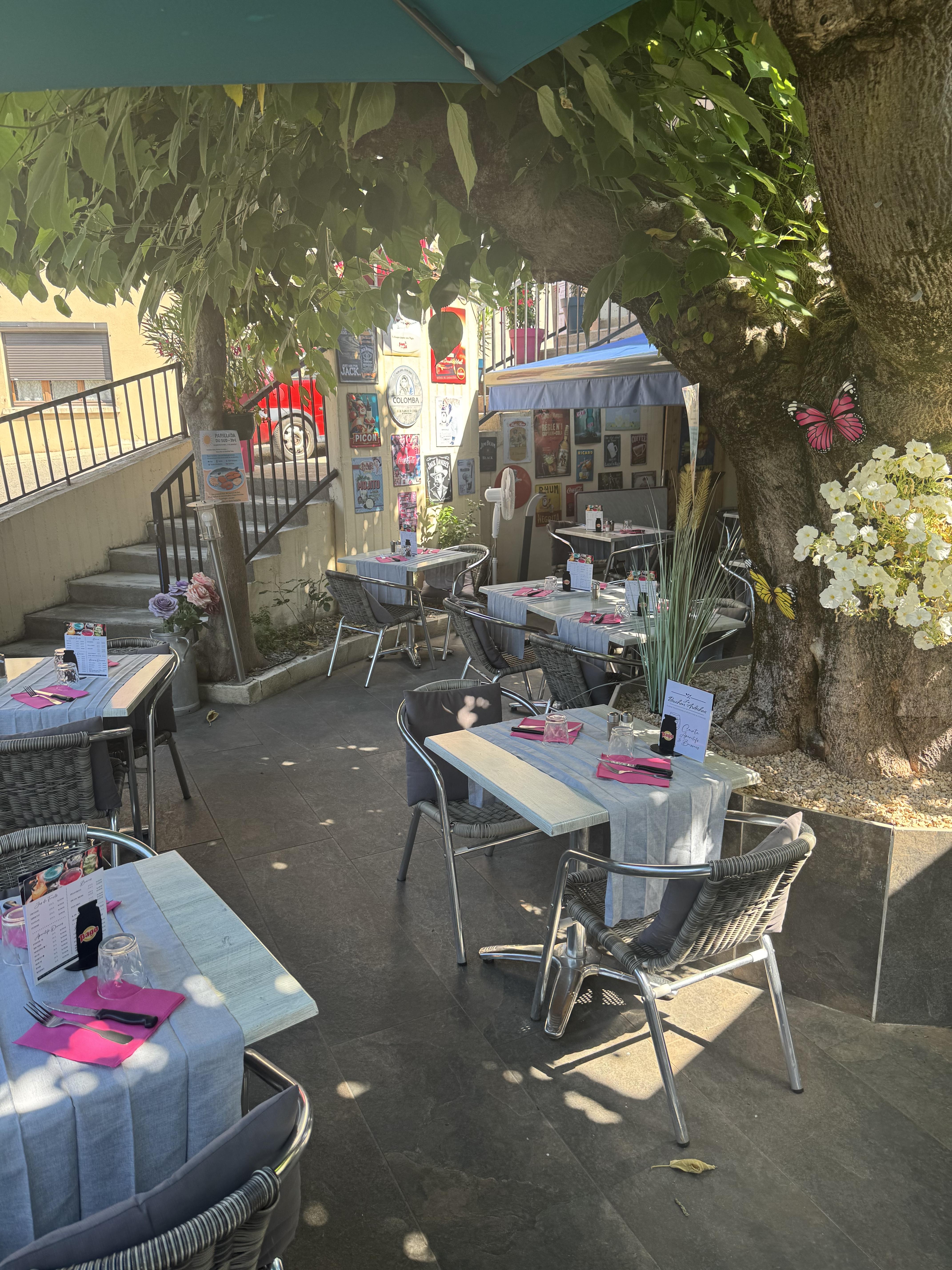 la terrasse ombragée