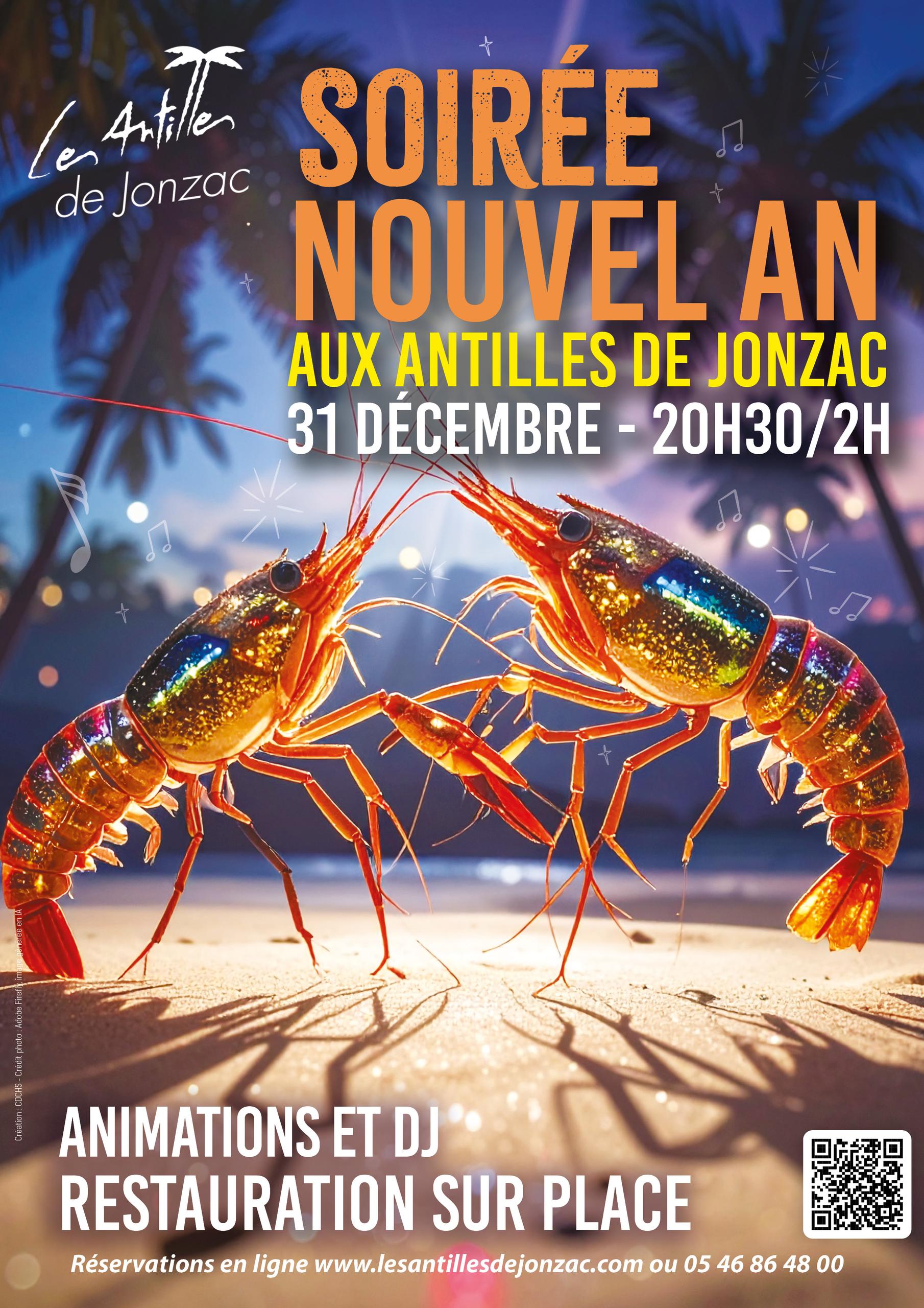 Soirée du Nouvel An aux Antilles de Jonzac