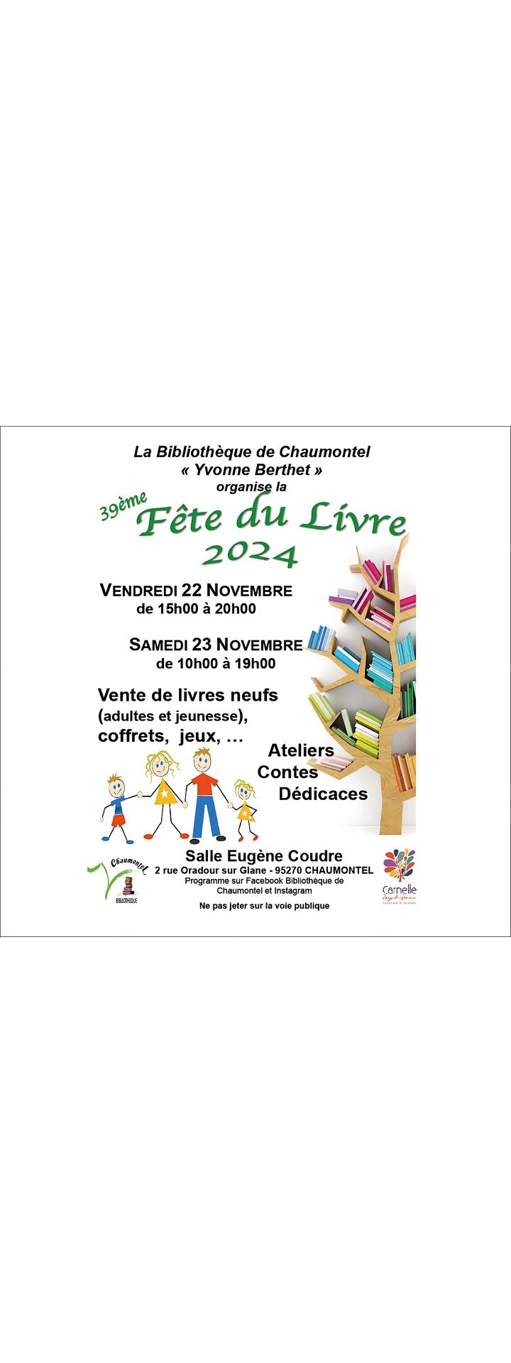 Fête du livre 2024 Du 22 au 23 nov 2024