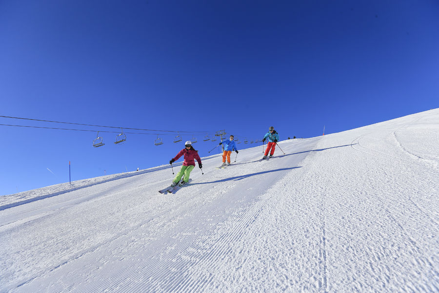 Piste fraîchement damée