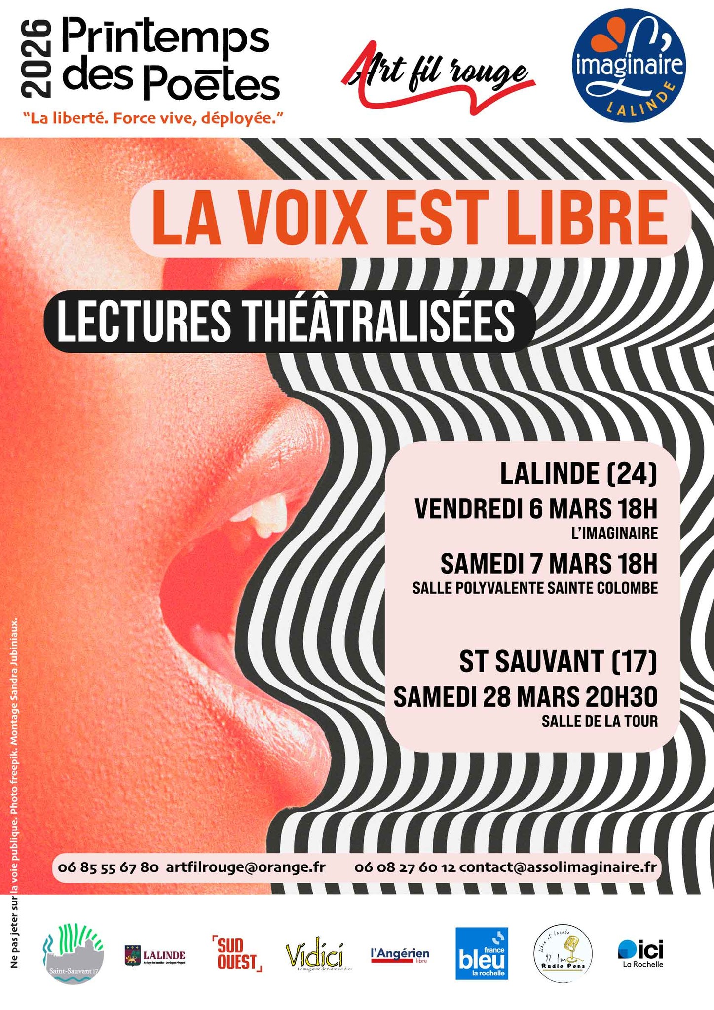 La voix est libre - Lectures théâtralisées