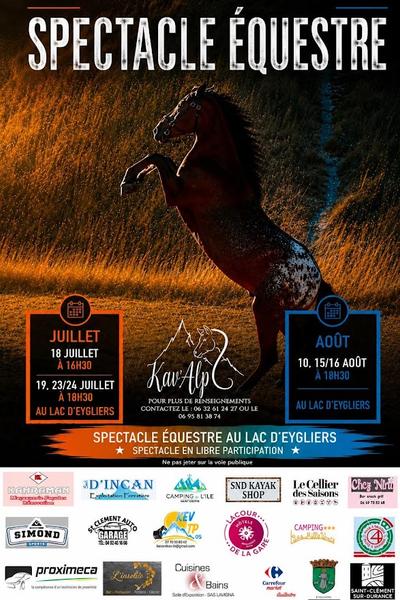 Equestrian shows at Lake Eygliers