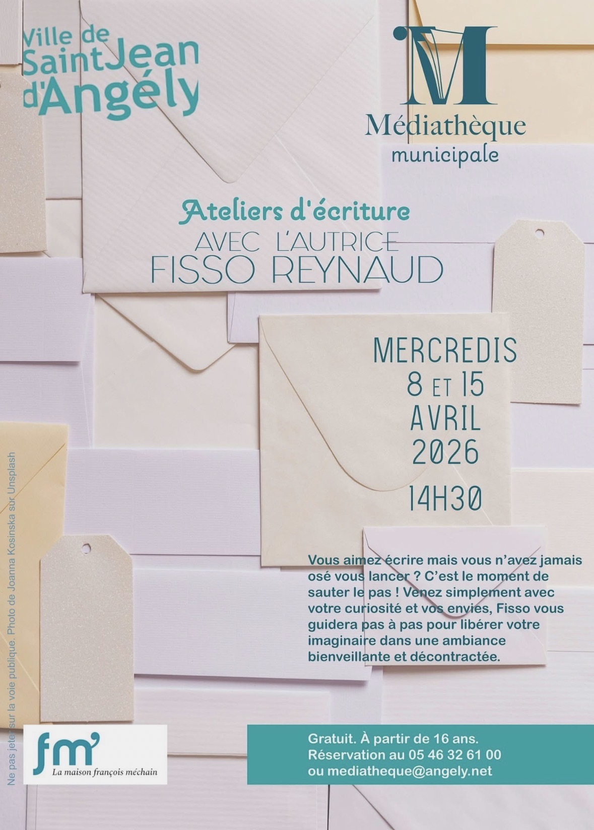 Ateliers d'écriture avec l'autrice Fisso Reynaud