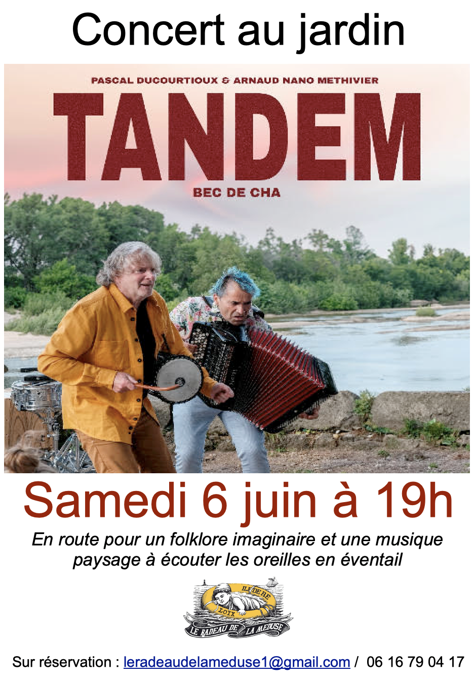 Concert au jardin - Le duo Bec de Cha - Le radeau de la méduse