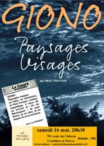 SPECTACLE : GIONO Paysages Visages_Cornillon-en-Trièves