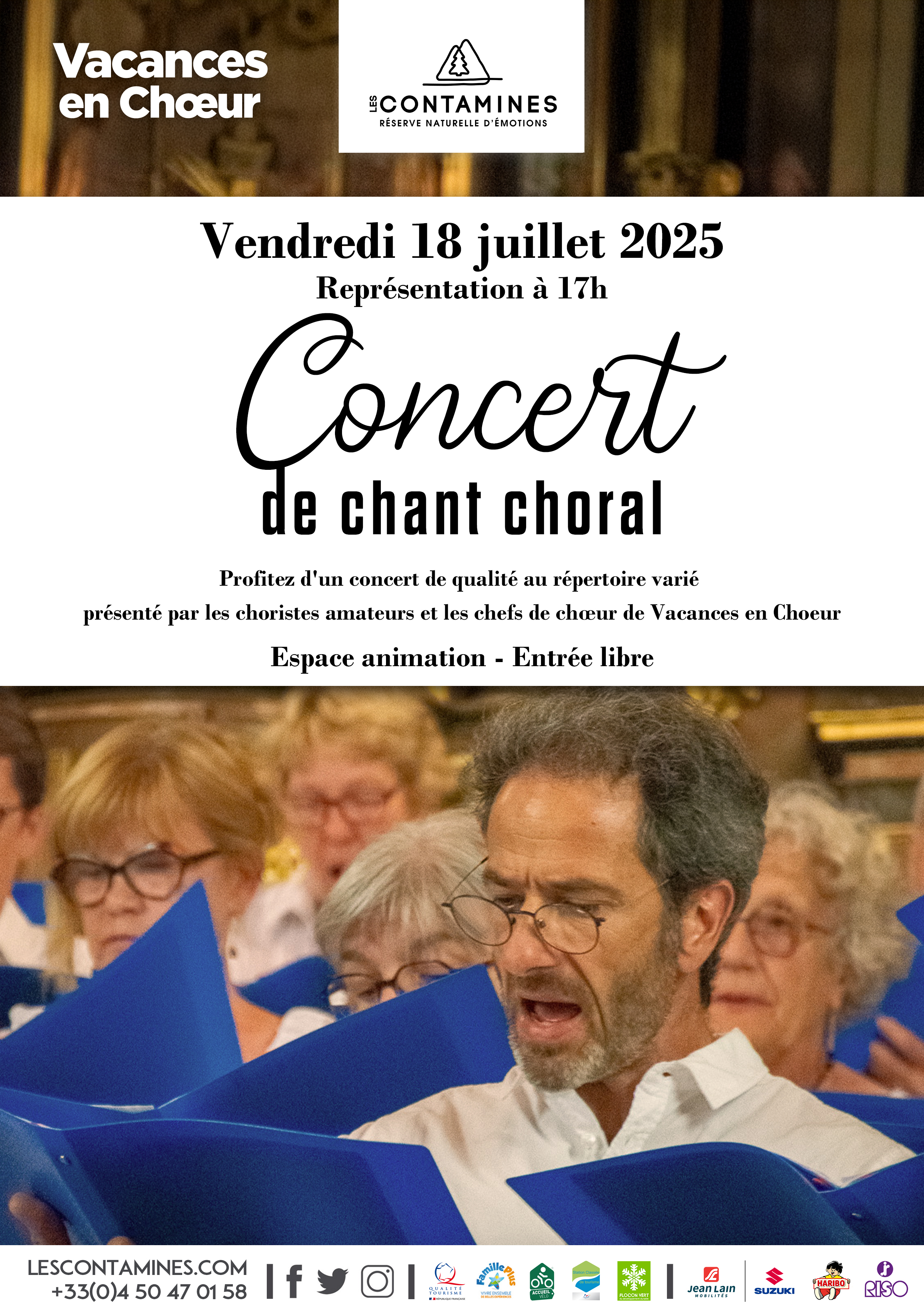Concert de chant choral avec les choristes de Vacances en Choeur