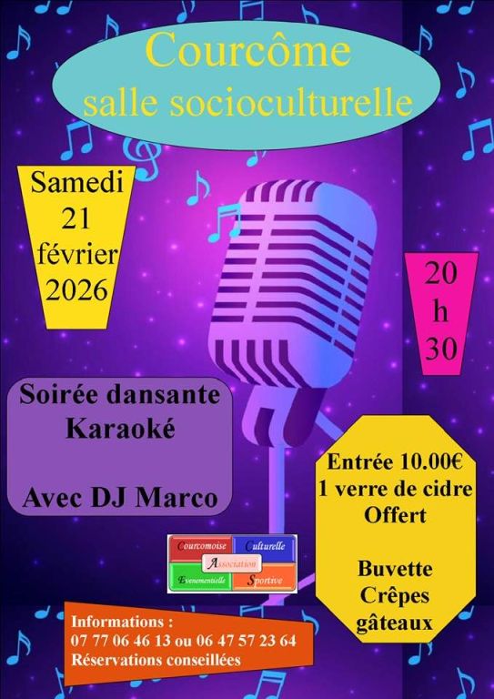 Soirée dansante, karaoké_Courcôme