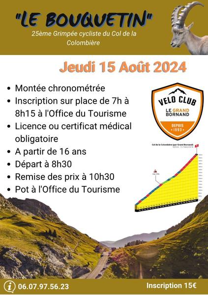 Affiche 25ème grimpée du bouquetin
