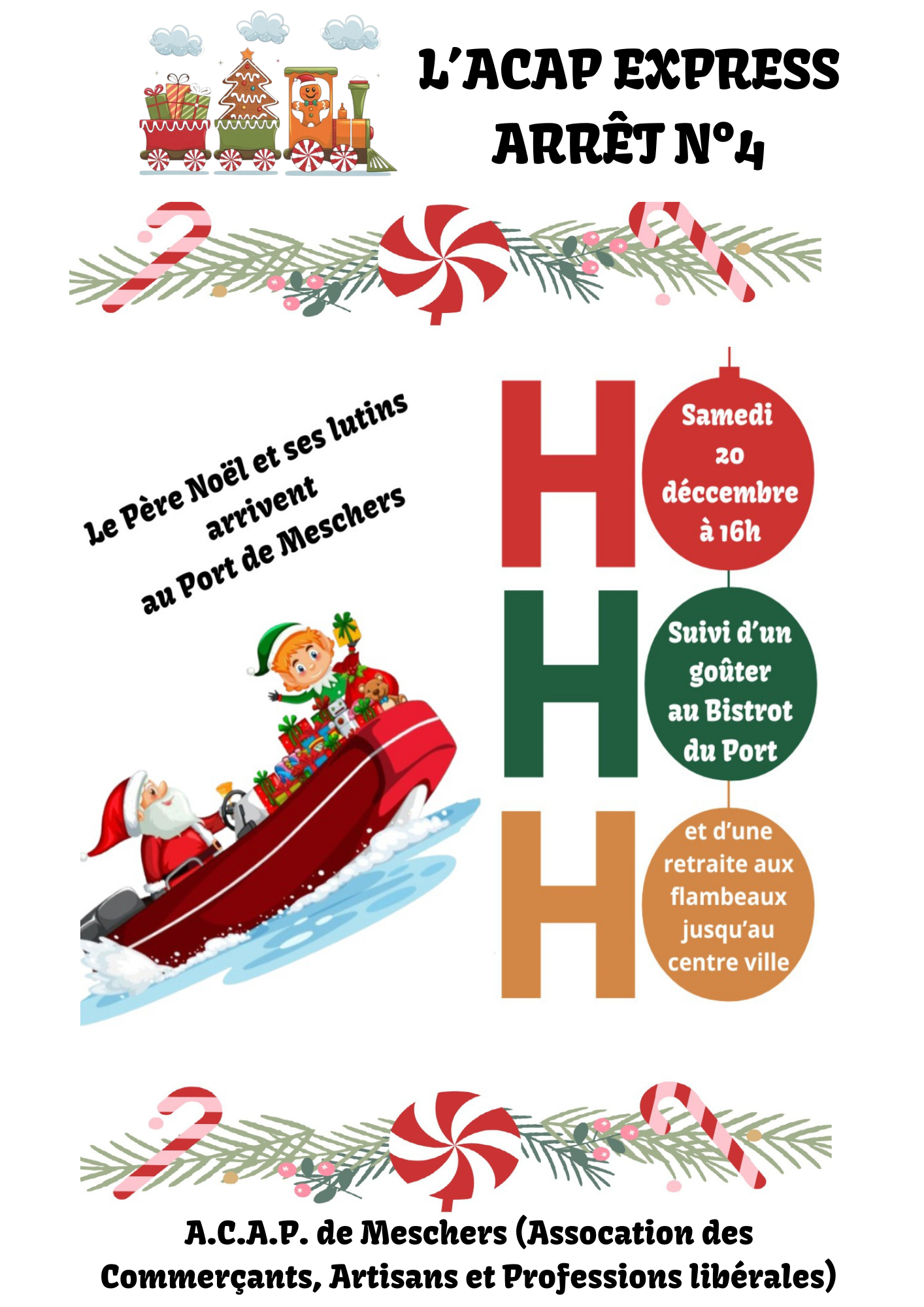 Arrivée du Père-Noël au port