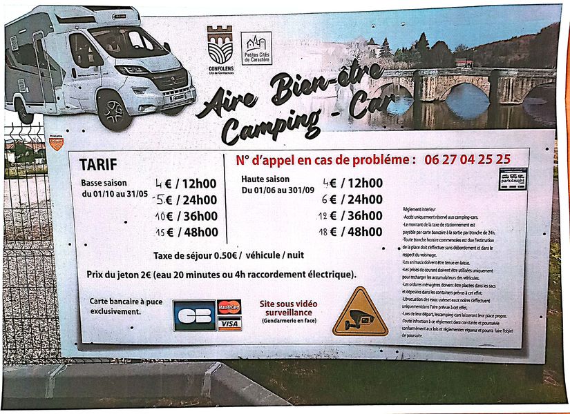 Aire d'accueil et services pour Camping-Car