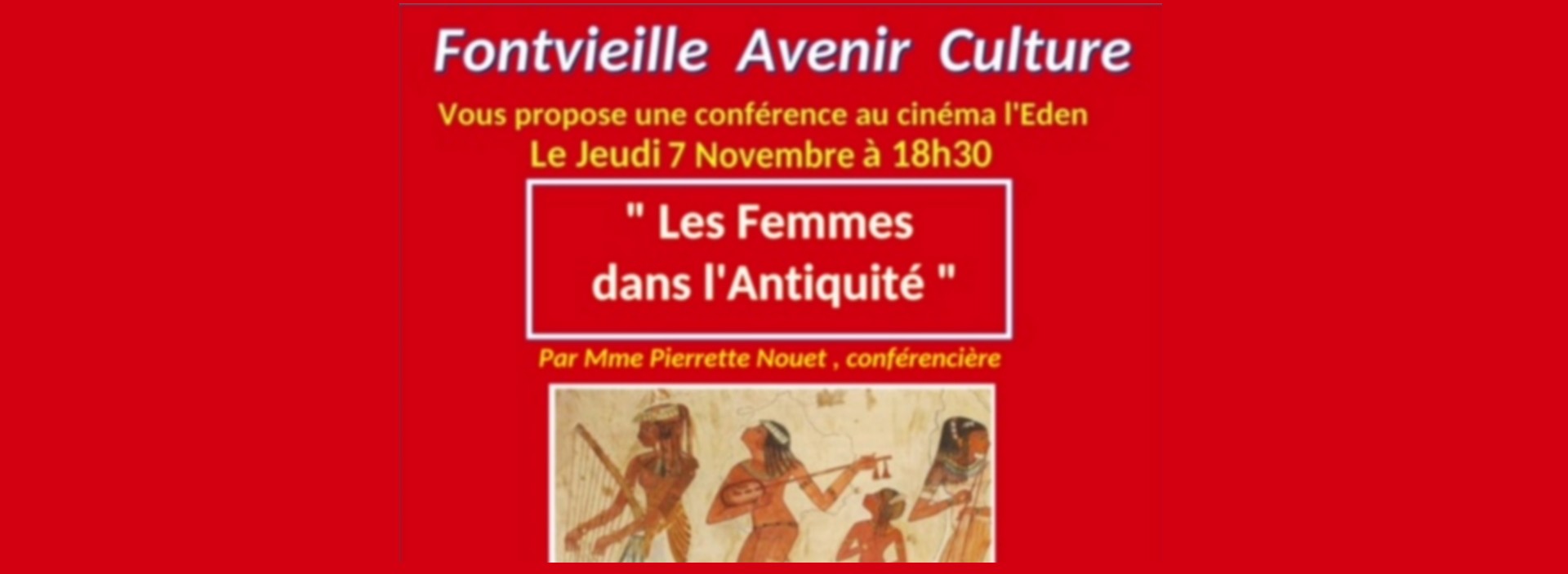 Conférence 'Les femmes dans l'Antiquité'