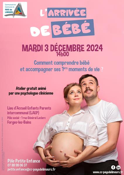 Atelier parentalité l'arrivée de bébé - décembre 2024