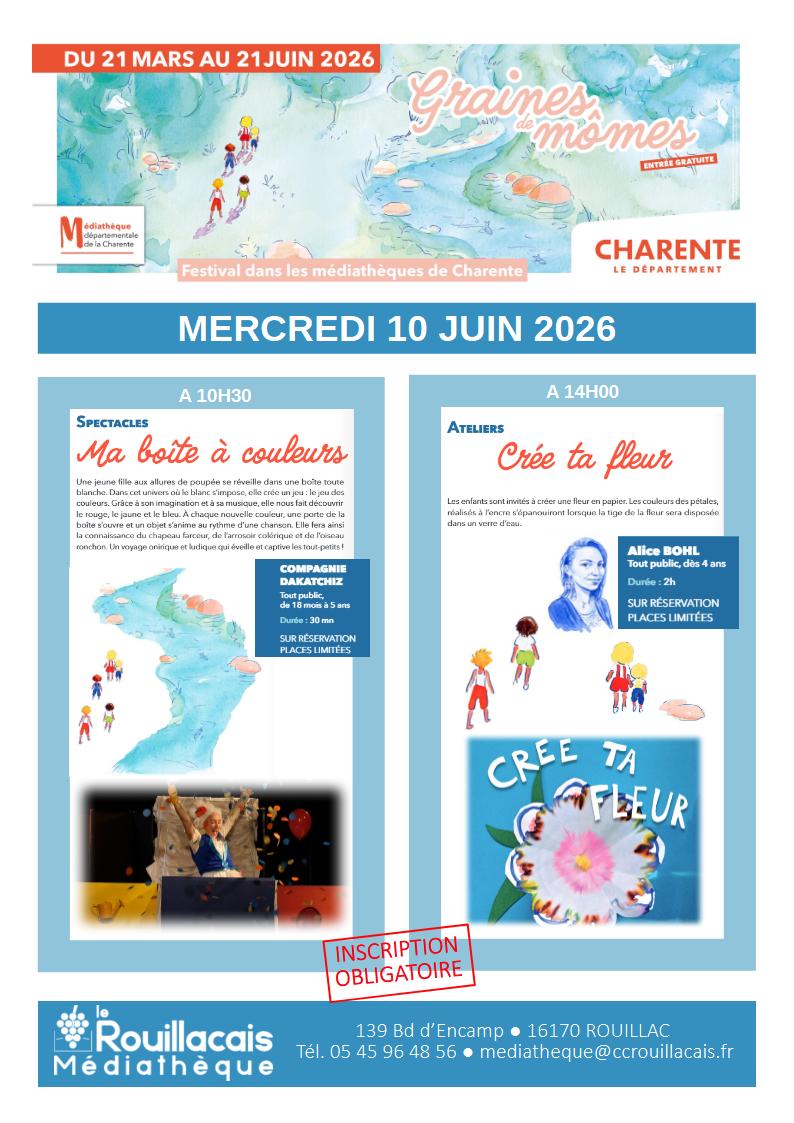 Graines de Mômes : Spectacle "Ma boîte à couleurs" de la Cie Dakatchiz