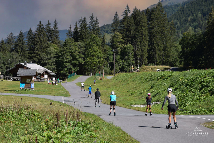 Ski roue au domaine nordique des Contamines