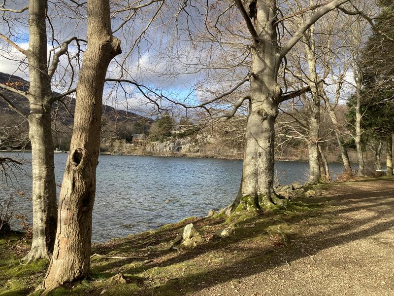 Le lac de Laffrey depuis le sentier