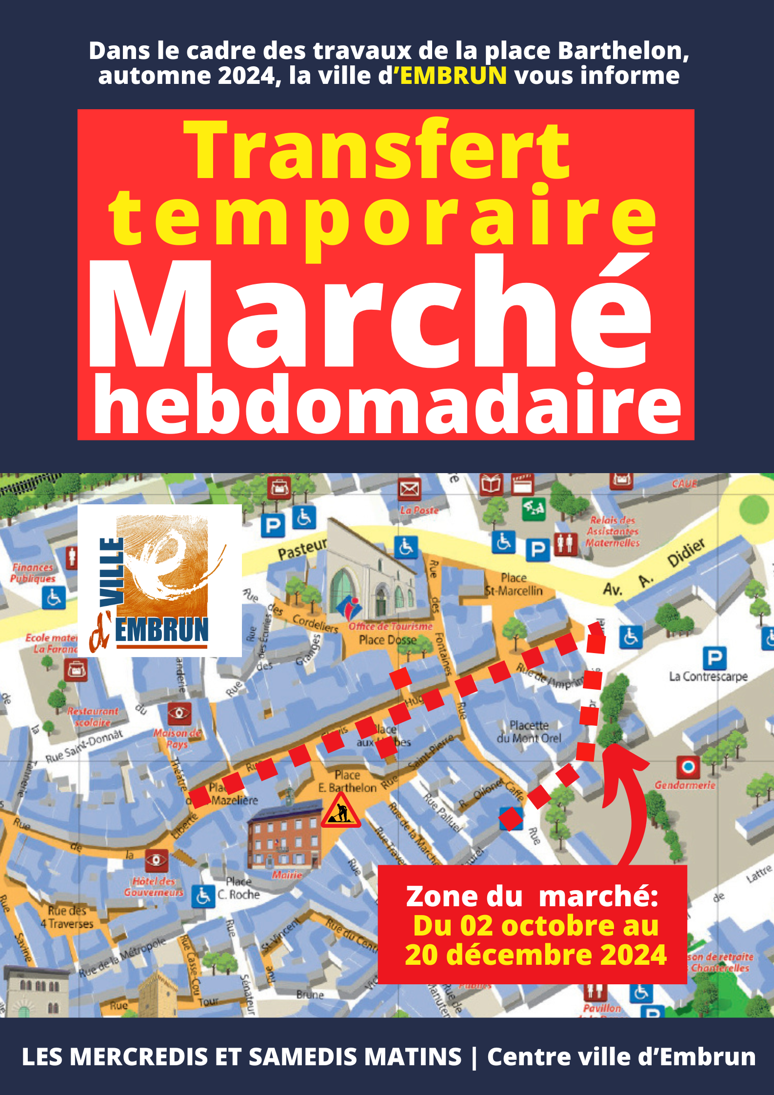 Marché bihebdomadaire d'Embrun