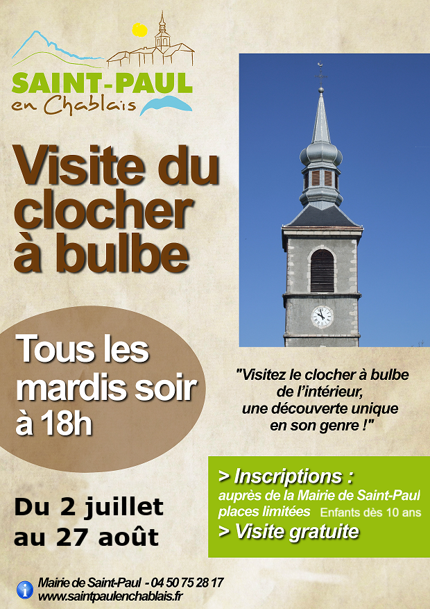 Visite du clocher à bulbe de Saint-Paul-en-Chablais