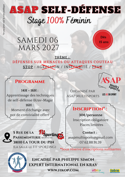 Stage de self-défense – 100% féminin