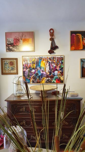 Tableau inspiration d'un voyage en Inde