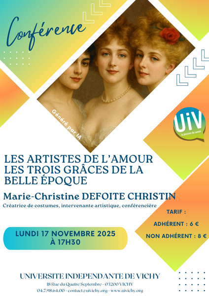 Les artistes de l'amour les 3 grâces de la belle époque