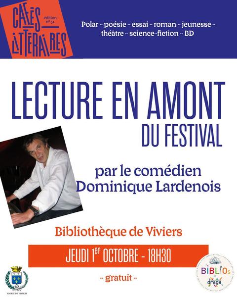 Cafés Littéraires : Lectures en Amont par Dominique Lardenois_Viviers