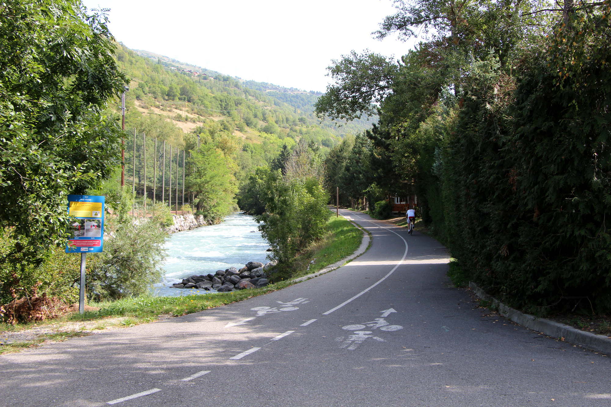 Départ de la piste cyclable