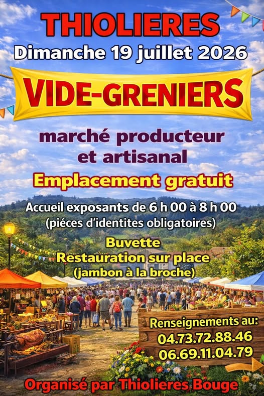 Vide-greniers et marché de producteurs // Thiolières