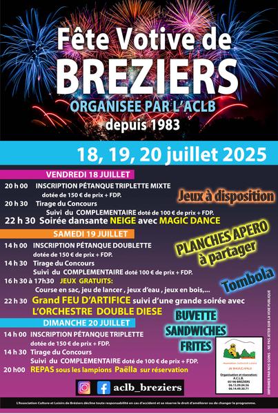 Fête Votive de Bréziers_Bréziers - © Fête Votive de Bréziers_Bréziers Fête Votive de Bréziers_Bréziers - © Fête Votive de Bréziers_Bréziers