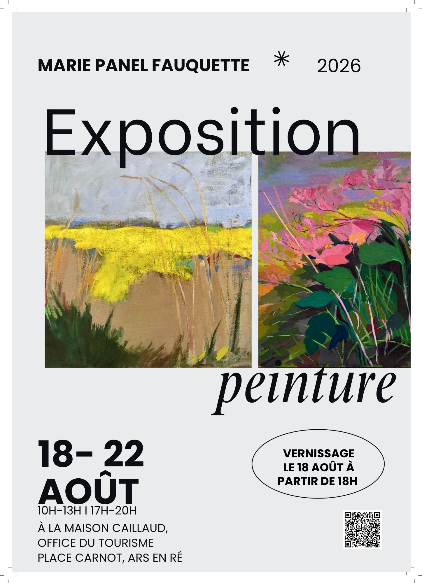 Exposition Marie Panel-Fauquette à la Maison Caillaud - Peintures