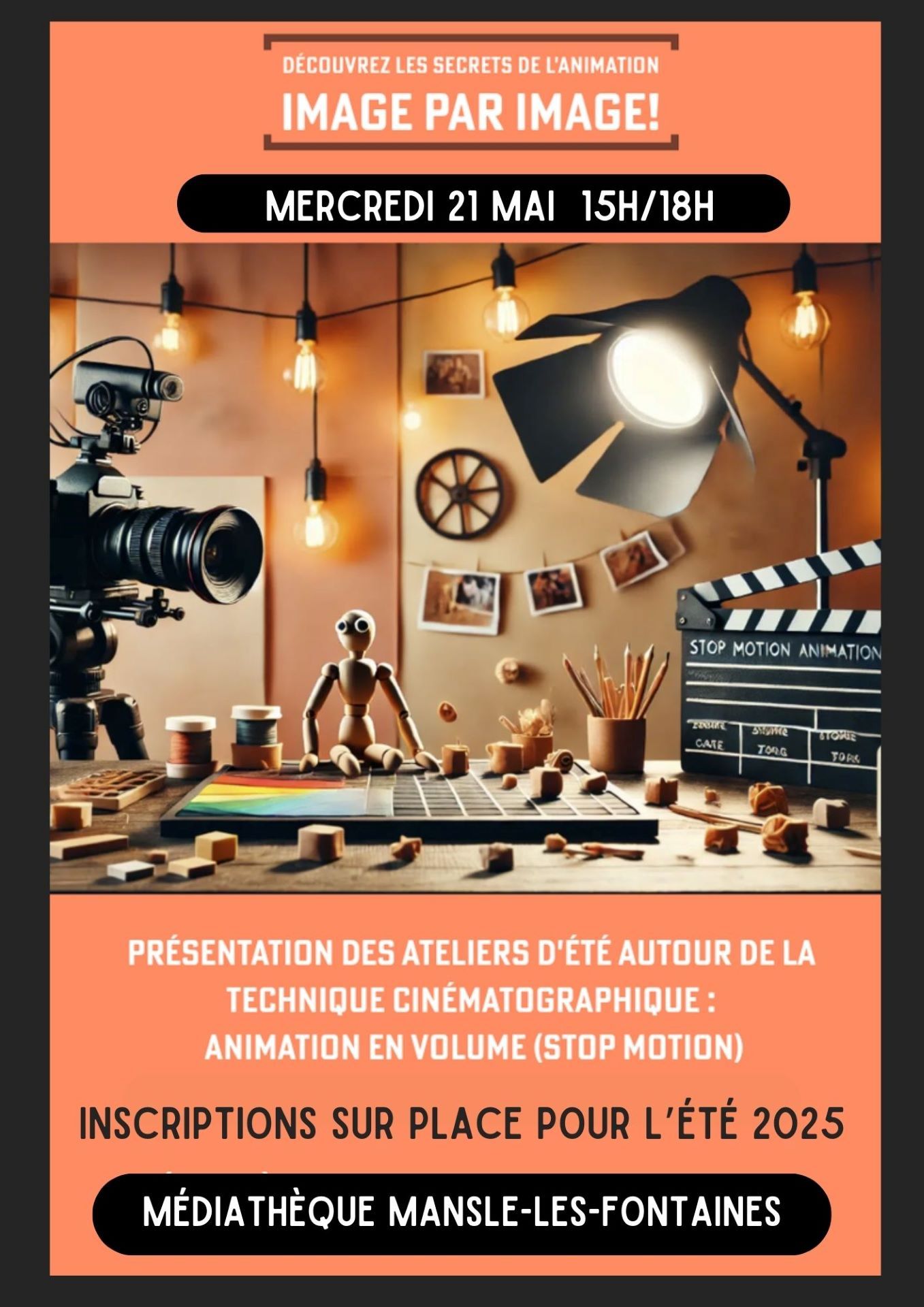 Présentation des ateliers d'été autour de la technique cinématographique_Mansle-les-Fontaines