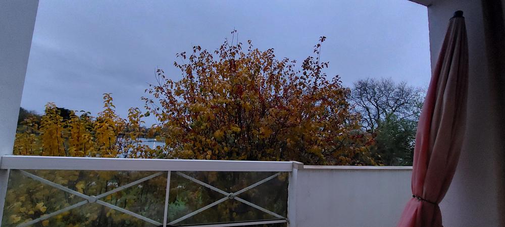 Vue hivernal depuis le balcon.