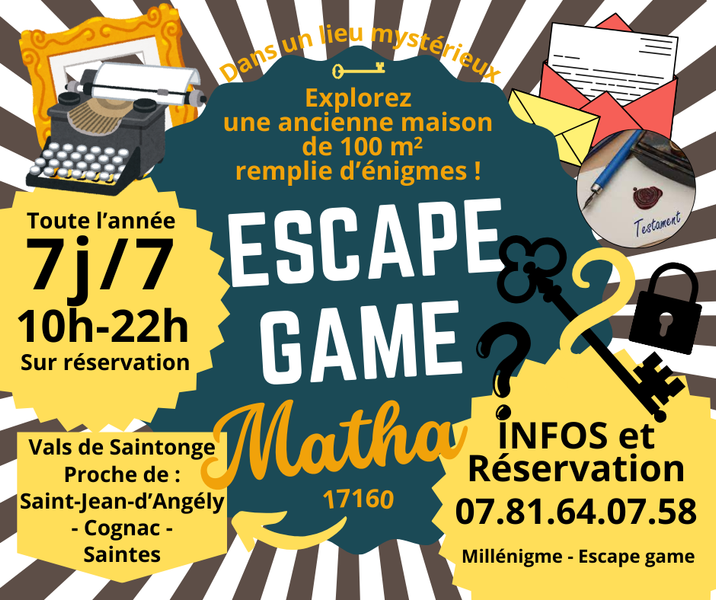 Escape game MATHA - Millénigme Escape Game