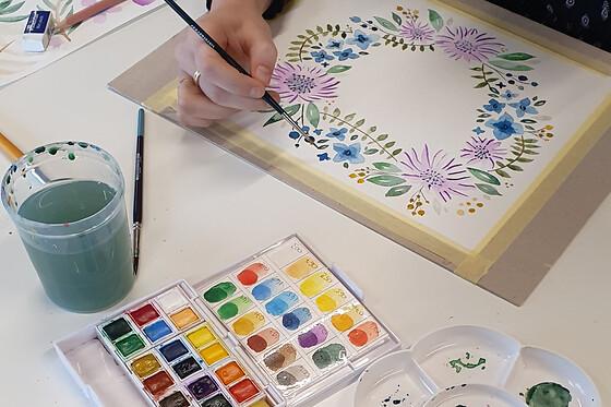 Atelier encre aquarelle "Leporello de voyage"