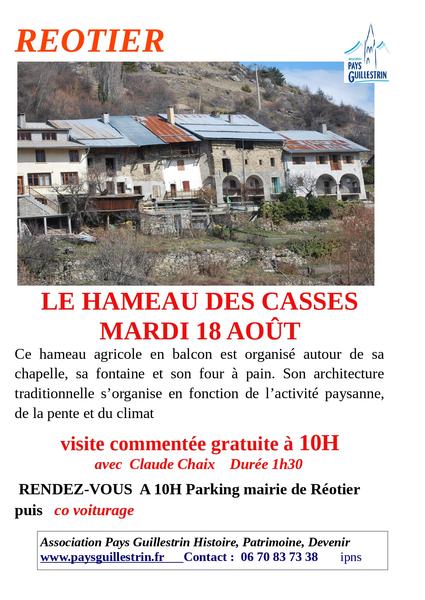 Visite du Pays Guillestrin - Hameau des Casses de Réotier