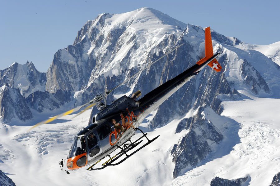 Hélicoptère mont-blanc