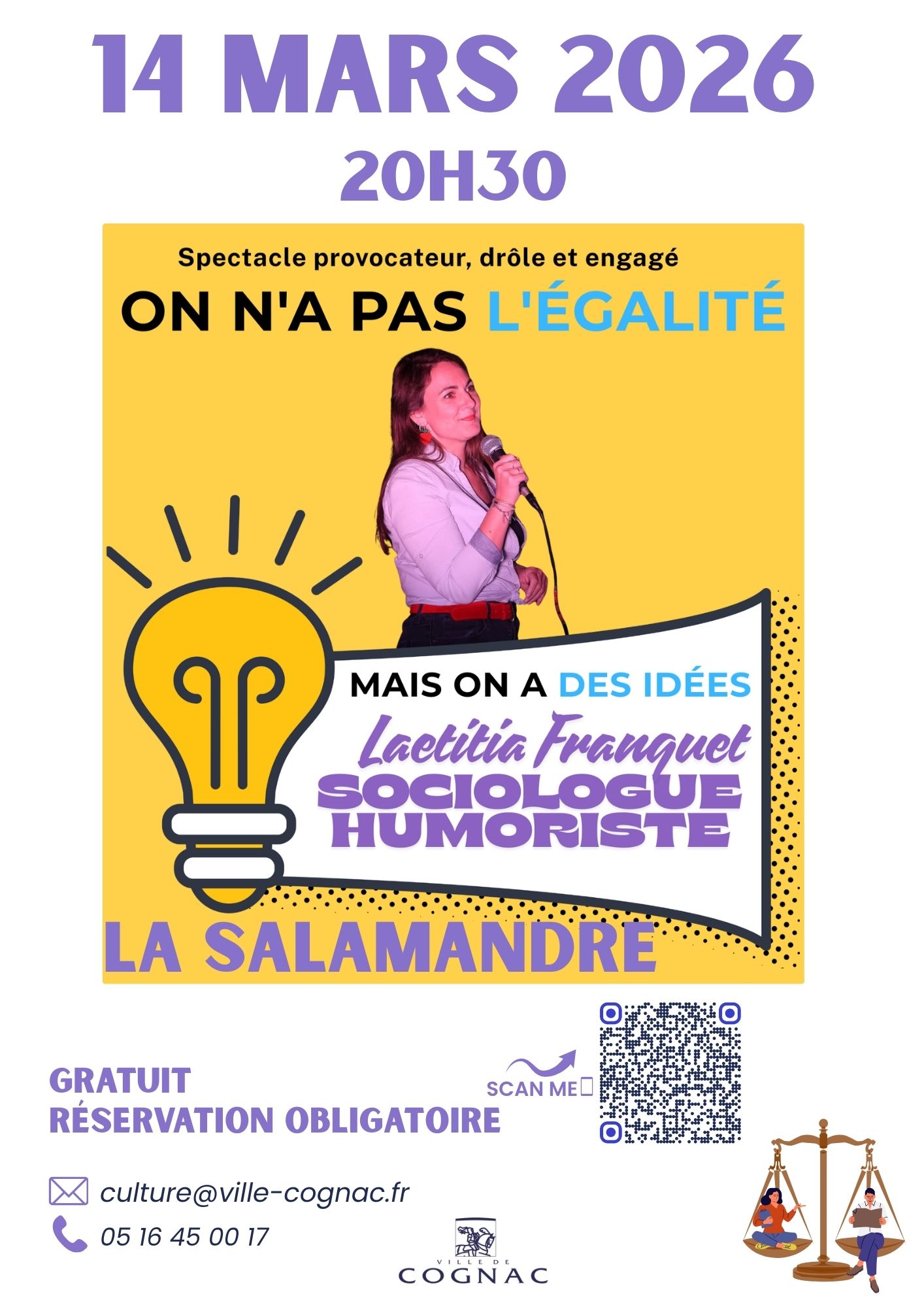 Spectacle " On n'a pas l'égalité mais on a des idées"