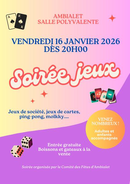 Soirée jeux à Ambialet