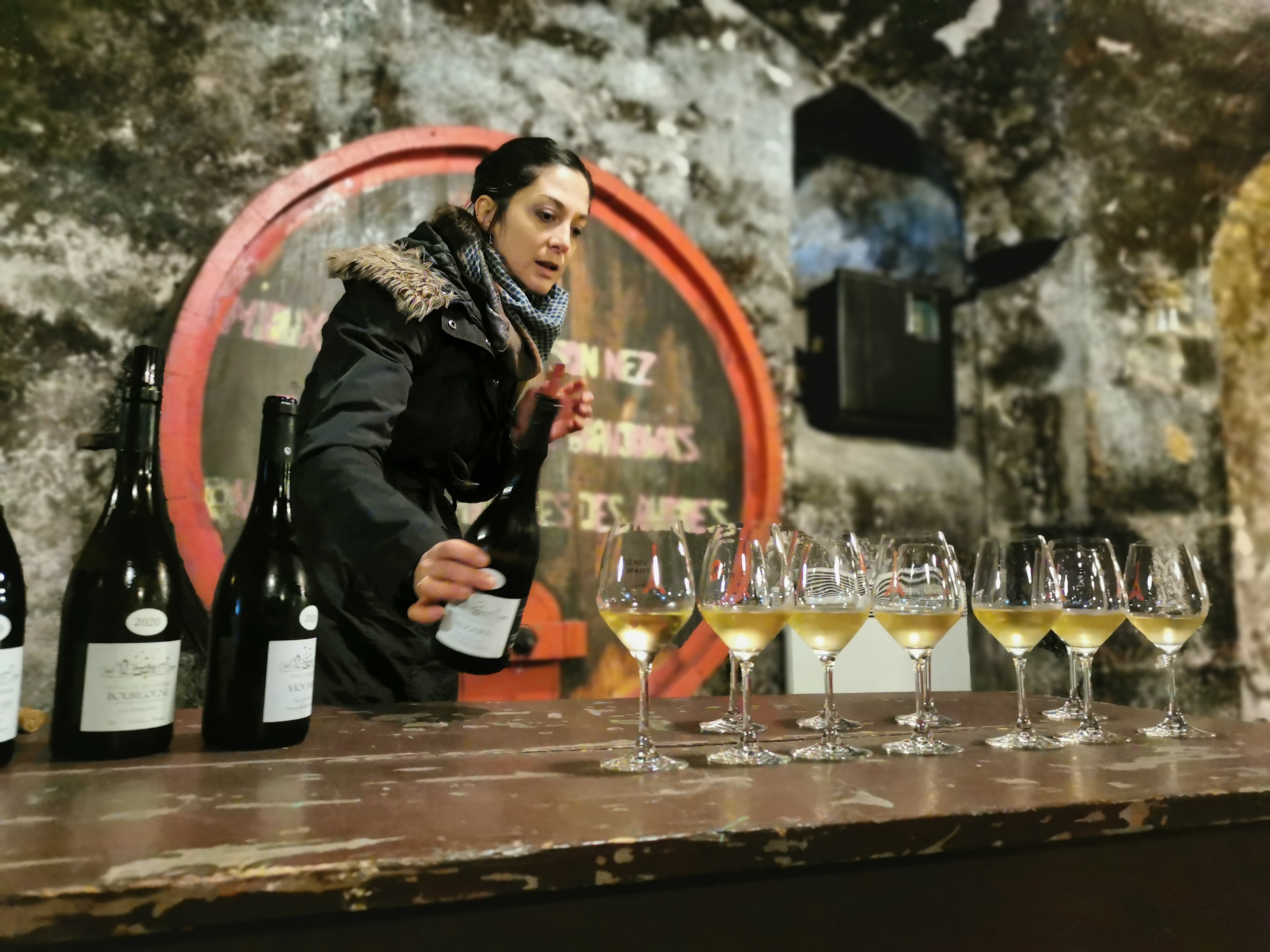 Dégustation dans l'ancienne cave